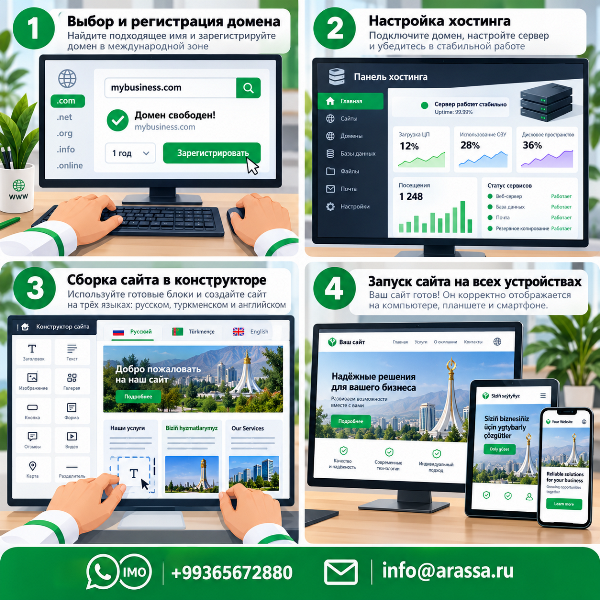 Вебмастер Glebtm поможет настроить хостинг и зарегистрировать домен для сайта, установит систему и платформу